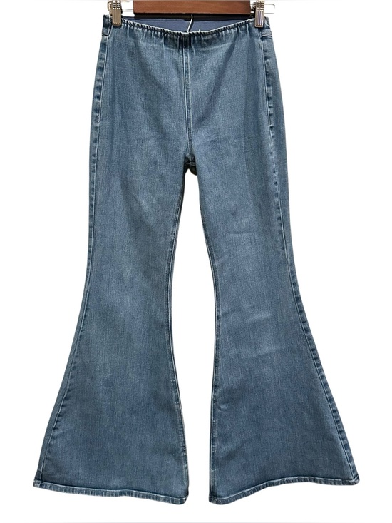 Forever 21 Denim - Forever 21 Women’s Flare Bell Bottom Pull On Jeans Elastic Waist Size Medium